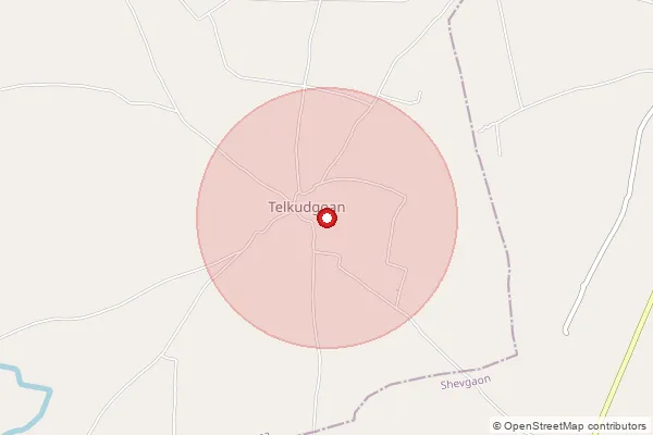 Map showing approximate area covered by Pincode 414604 — Georai B.O, Ahmednagar