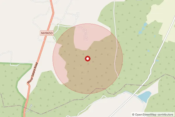 Map showing approximate area covered by Pincode 414701 — Chimbhale B.O, Ahmednagar