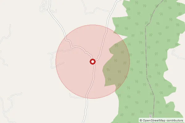 Map showing approximate area covered by Pincode 415103 — Talmavale B.O, Satara