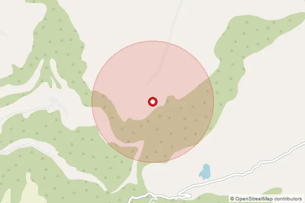 Map showing approximate area covered by Pincode 415109 — Marali(Chore) B.O, Satara