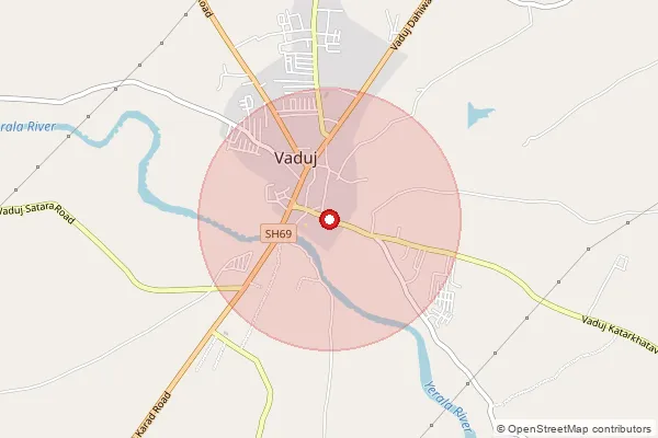 Map showing approximate area covered by Pincode 415212 — Marul Haveli S.O, Satara