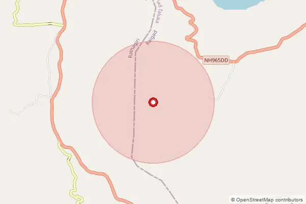 Map showing approximate area covered by Pincode 415213 — Chimbhave So, Raigad