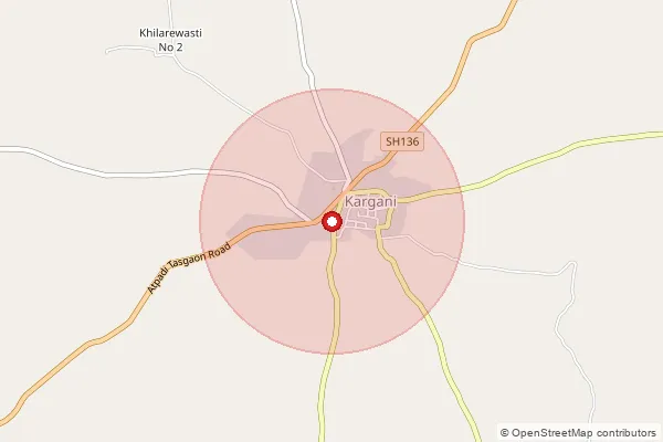 Map showing approximate area covered by Pincode 415306 — Gomewadi B.O, Sangli