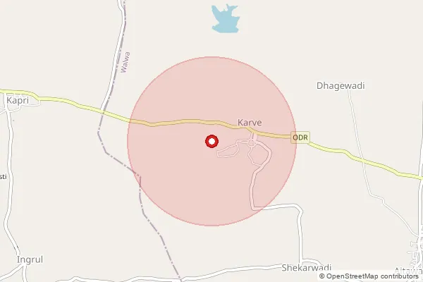 Map showing approximate area covered by Pincode 415401 — Karve B.O, Sangli