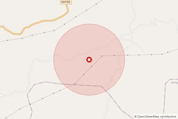 Map showing approximate area covered by Pincode 415404 — Kasegaon S.O, Sangli