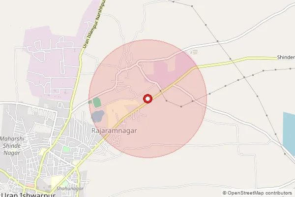 Map showing approximate area covered by Pincode 415414 — S S K Sakharale S.O, Sangli