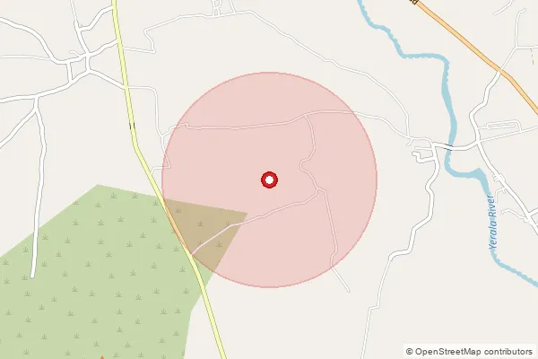 Map showing approximate area covered by Pincode 415502 — Katgun B.O, Satara