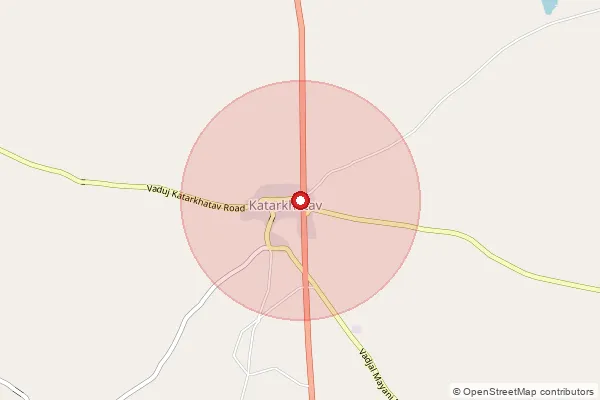 Map showing approximate area covered by Pincode 415507 — Yeralwadi B.O, Satara