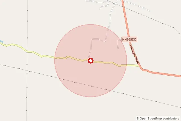 Map showing approximate area covered by Pincode 415518 — Venegaon B.O, Satara