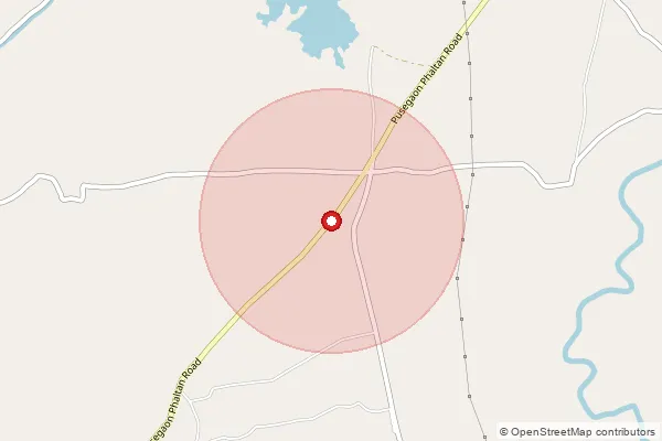 Map showing approximate area covered by Pincode 415523 — Girvi B.O, Satara