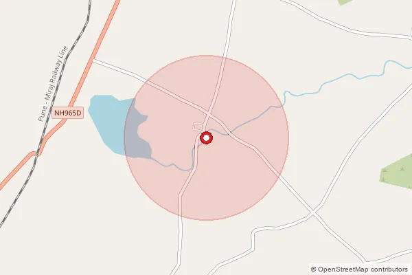 Map showing approximate area covered by Pincode 415524 — Dahigaon B.O, Satara