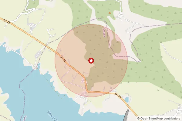 Map showing approximate area covered by Pincode 415536 — Gulumb B.O, Satara