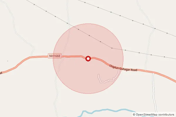 Map showing approximate area covered by Pincode 415609 — Kadwai S.O, Ratnagiri
