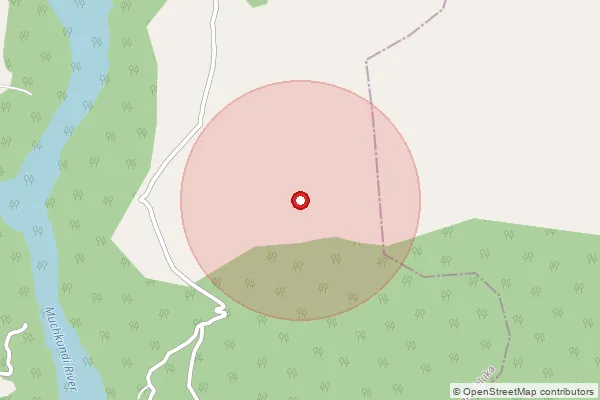 Map showing approximate area covered by Pincode 415626 — Shivar Ambere B.O, Ratnagiri