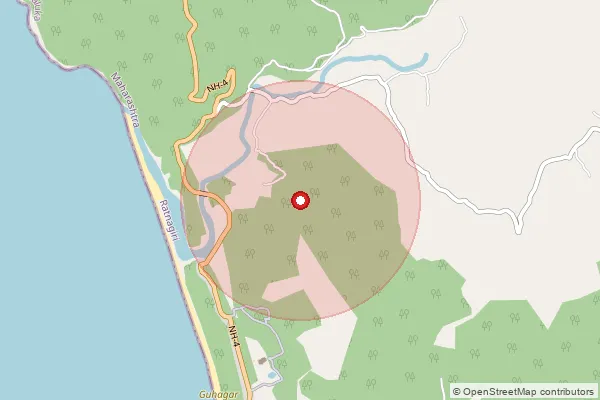 Map showing approximate area covered by Pincode 415703 — Pimpar B.O, Ratnagiri