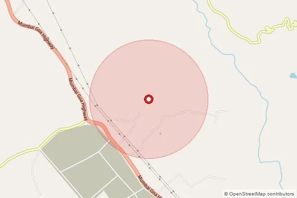 Map showing approximate area covered by Pincode 415708 — Ayani B.O, Ratnagiri