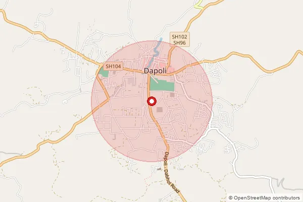 Map showing approximate area covered by Pincode 415713 — Harnai S.O, Ratnagiri