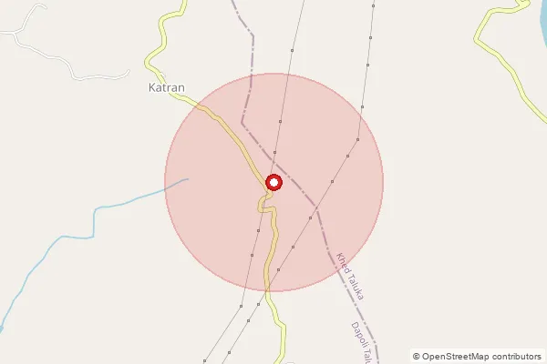 Map showing approximate area covered by Pincode 415727 — Karji S.O, Ratnagiri