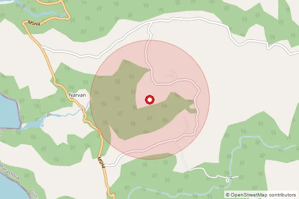 Map showing approximate area covered by Pincode 415728 — Narvan B.O, Ratnagiri