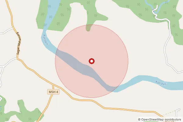 Map showing approximate area covered by Pincode 415805 — Dale B.O, Ratnagiri