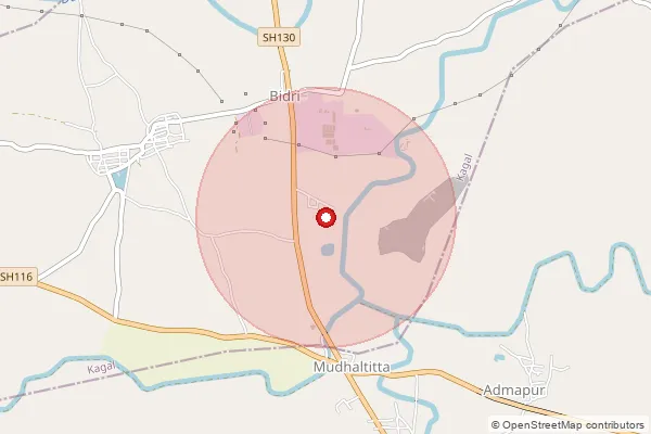 Map showing approximate area covered by Pincode 416001 — Kolhapur Rs S.O, Kolhapur