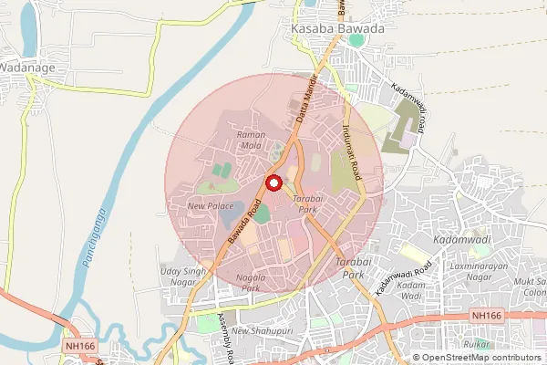 Map showing approximate area covered by Pincode 416003 — Kolhapur H.O, Kolhapur