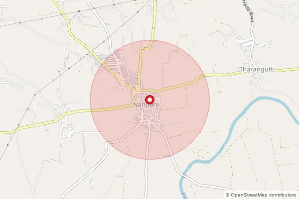 Map showing approximate area covered by Pincode 416102 — Nandani S.O, Kolhapur