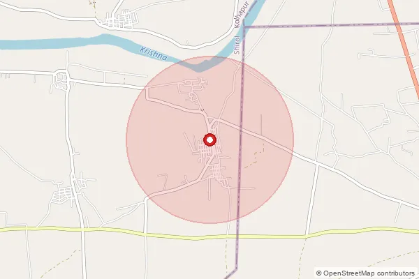 Map showing approximate area covered by Pincode 416105 — Ganeshwadi S.O (Kolhapur), Kolhapur