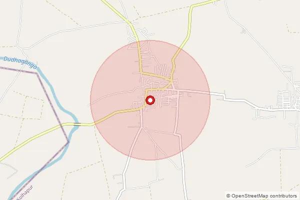 Map showing approximate area covered by Pincode 416107 — Dattawad S.O, Kolhapur