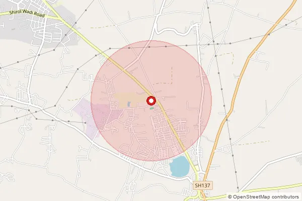 Map showing approximate area covered by Pincode 416120 — Dattanagar S.O, Kolhapur