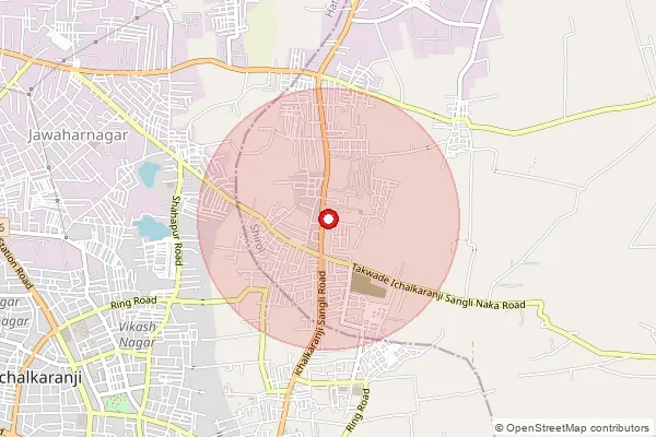 Map showing approximate area covered by Pincode 416121 — R K Nagar Ichalkaranji S.O, Kolhapur