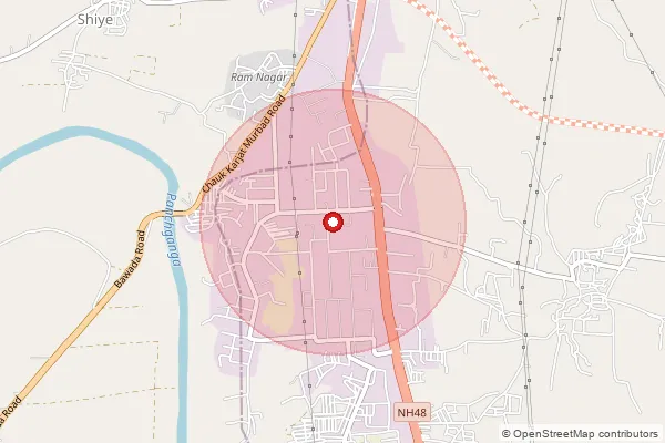 Map showing approximate area covered by Pincode 416122 — Midc Shiroli S.O, Kolhapur