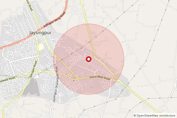 Map showing approximate area covered by Pincode 416144 — Akiwate Industrial Estate S.O, Kolhapur