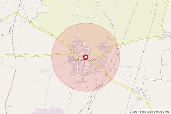 Map showing approximate area covered by Pincode 416202 — Pattankodoli S.O, Kolhapur