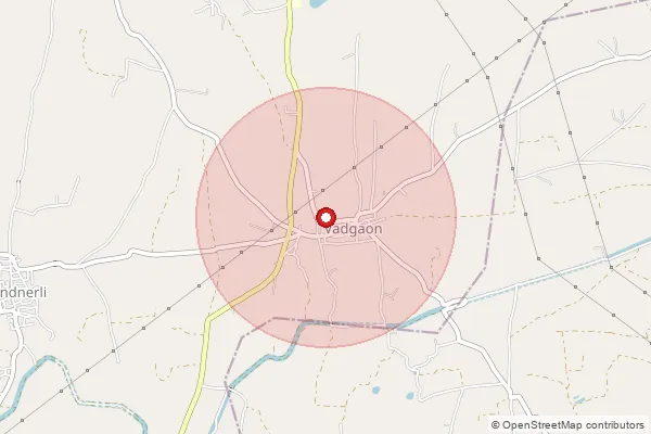 Map showing approximate area covered by Pincode 416207 — Ispurli S.O, Kolhapur