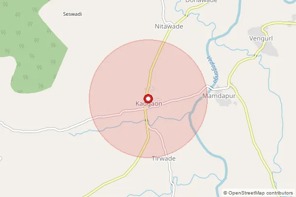 Map showing approximate area covered by Pincode 416210 — Kadgaon Gargoti S.O, Kolhapur