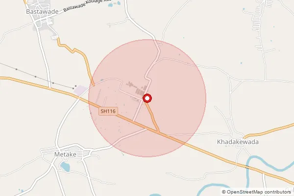 Map showing approximate area covered by Pincode 416235 — Sadashivnagar S.O, Kolhapur