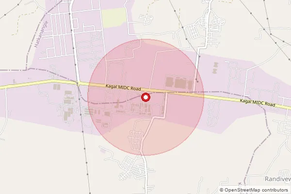 Map showing approximate area covered by Pincode 416236 — 5 Star Midc Kagal S.O, Kolhapur