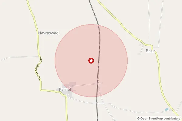 Map showing approximate area covered by Pincode 416304 — Kavaji Khotwadi B.O, Sangli