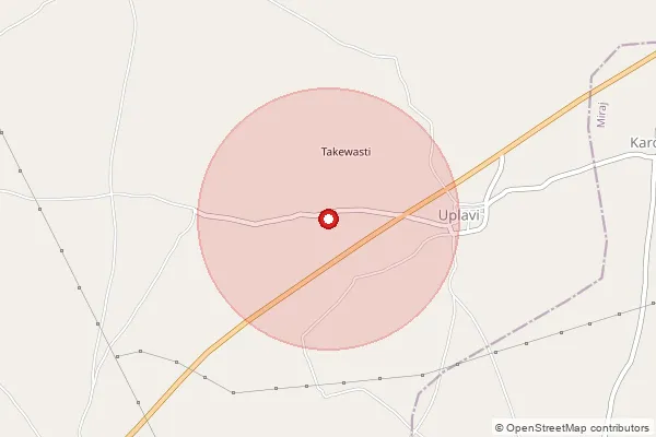 Map showing approximate area covered by Pincode 416306 — Kanchanpur B.O, Sangli