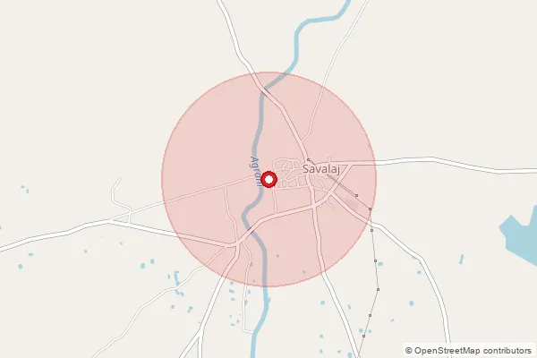 Map showing approximate area covered by Pincode 416311 — Banur B.O, Sangli