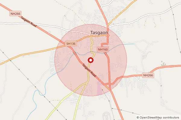 Map showing approximate area covered by Pincode 416314 — Padali B.O, Sangli