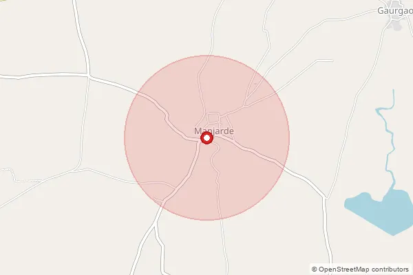 Map showing approximate area covered by Pincode 416317 — Manjarde So, Sangli