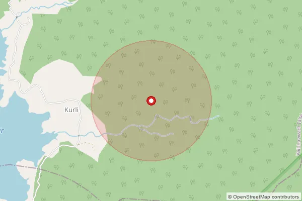 Map showing approximate area covered by Pincode 416402 — Baj B.O, Sangli