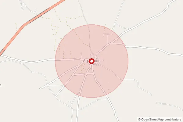 Map showing approximate area covered by Pincode 416403 — Chorochi B.O, Sangli