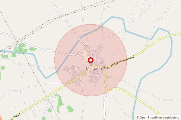 Map showing approximate area covered by Pincode 416407 — Dongarwadi B.O, Sangli