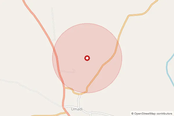 Map showing approximate area covered by Pincode 416413 — Utagi B.O, Sangli