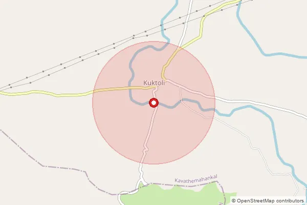 Map showing approximate area covered by Pincode 416418 — Salgare S.O, Sangli