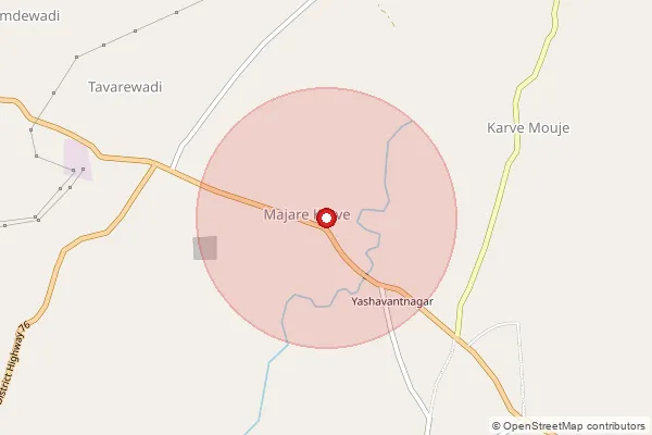 Map showing approximate area covered by Pincode 416507 — Karve S.O, Kolhapur