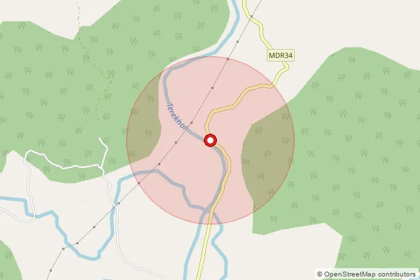 Map showing approximate area covered by Pincode 416511 — Sasoli B.O, Sindhudurg